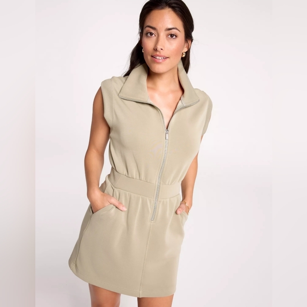 CALIA by Carrie Underwood Beige Sleeveless Dress